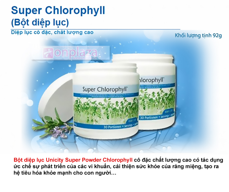 bot diep luc Unicity Super Powder Chlorophyll, bot diep luc Unicity
